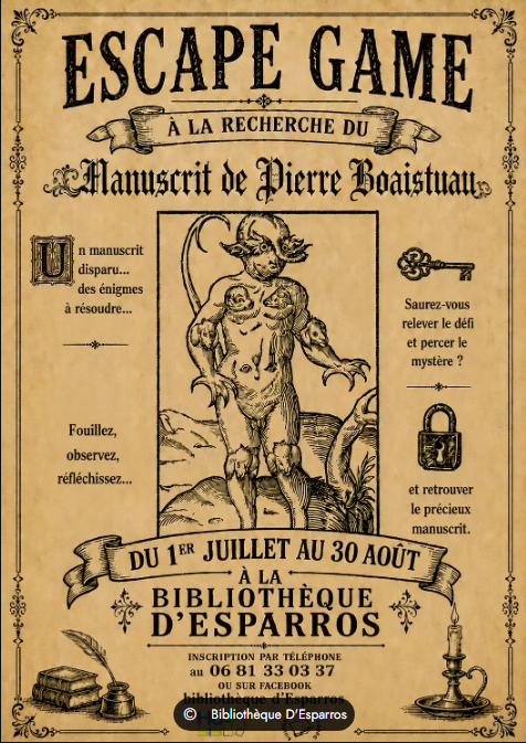 Escape Game: à la recherche du manuscrit de Boaistuau